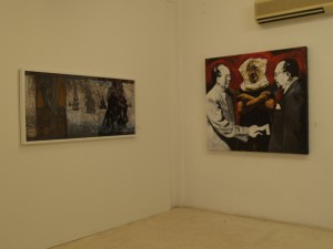 View of I-Lann's and Fuad's artwork